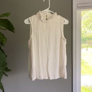 Anthropologie | Lace High-Neck Sleeveless Top